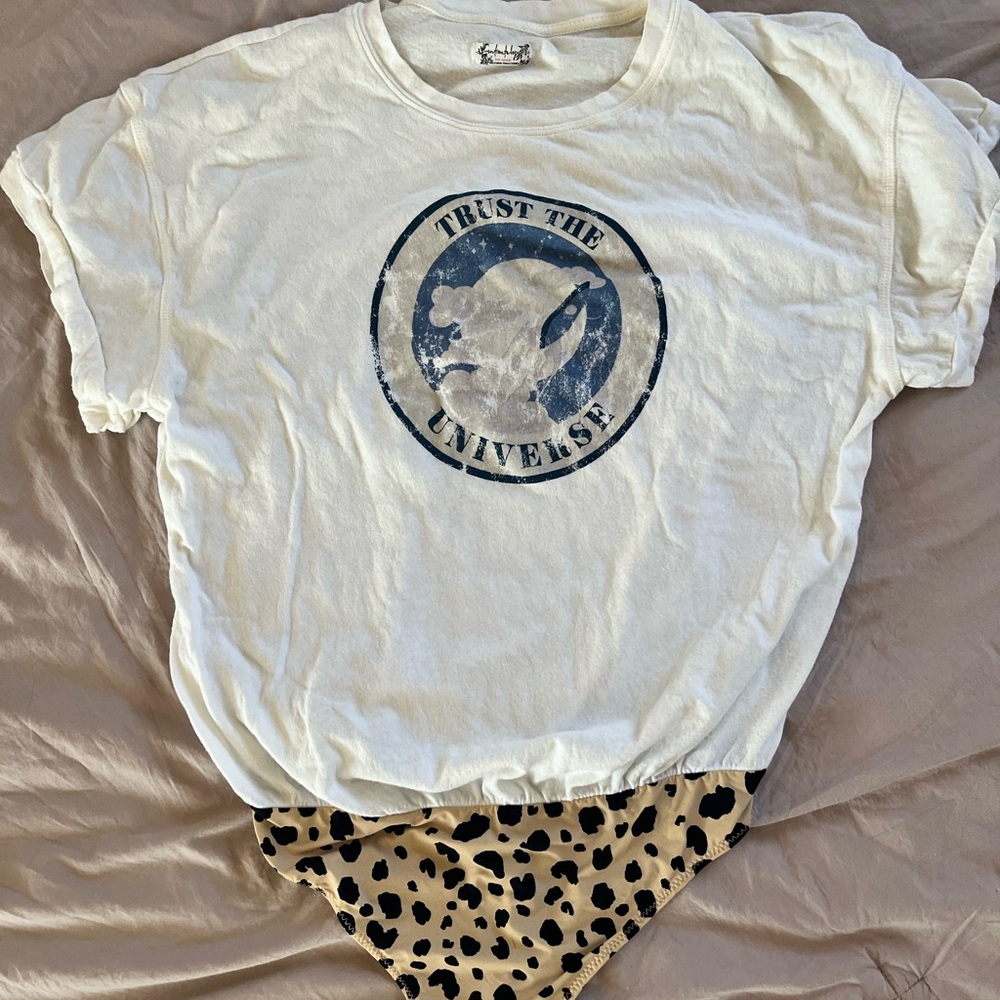 Free People Graphic Tee Bodysuit